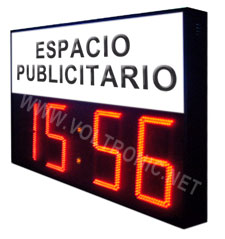 reloj temperatura publicidad led