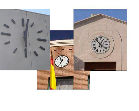 reloj fachada agujas iglesia ayuntamiento